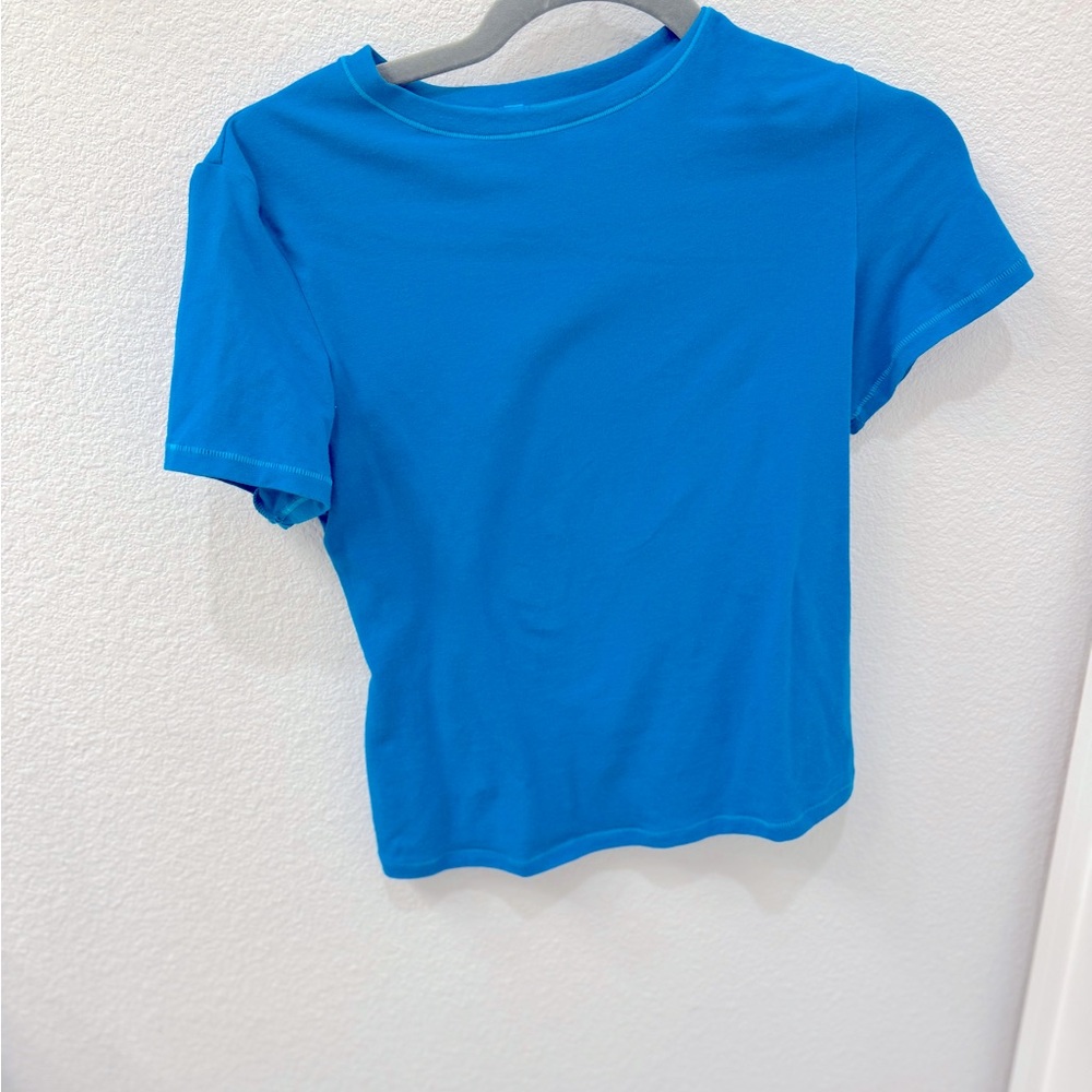 Skims stretch cotton tshirt blue size medium
